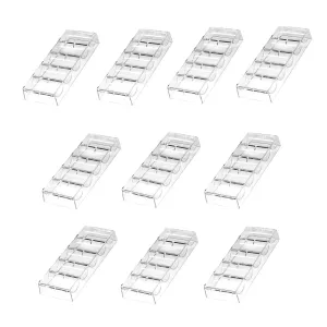 10-Pack Acrylic Poker Chip Tray. Casino Rack/Holder