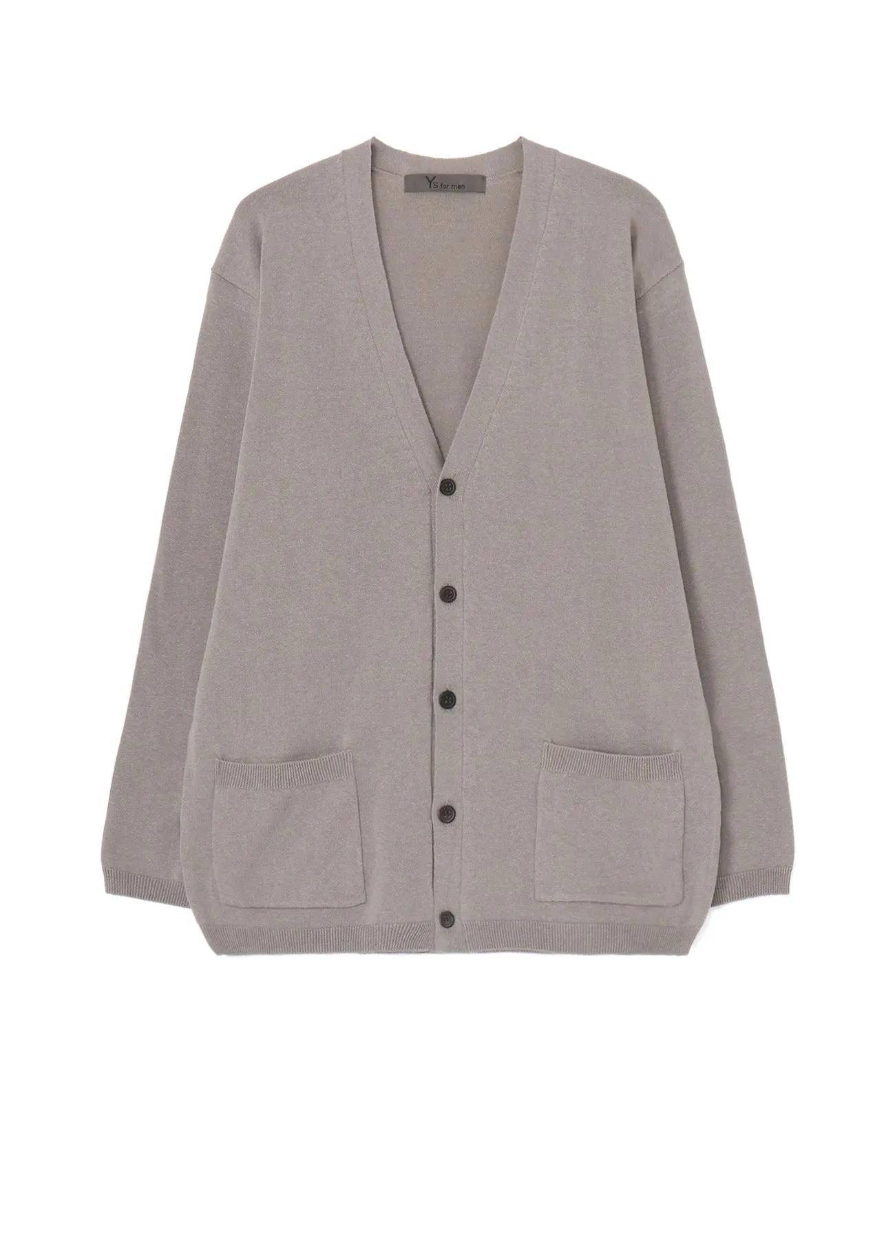 12G PLAIN STITCH V-NECK CARDIGAN