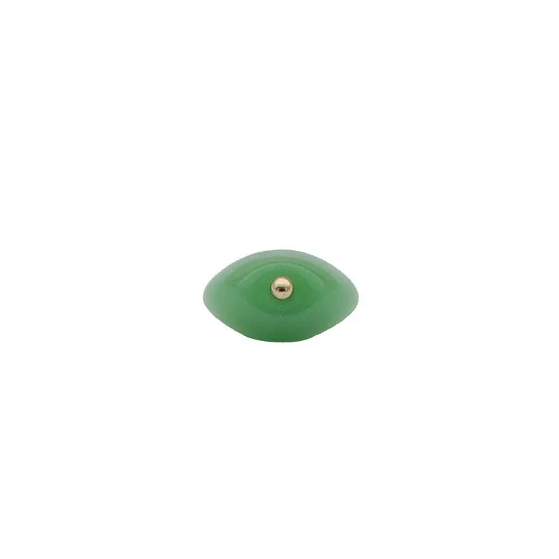 15mm Chinese Jade Green Ingot Resin Metal Shank Button 20pcs