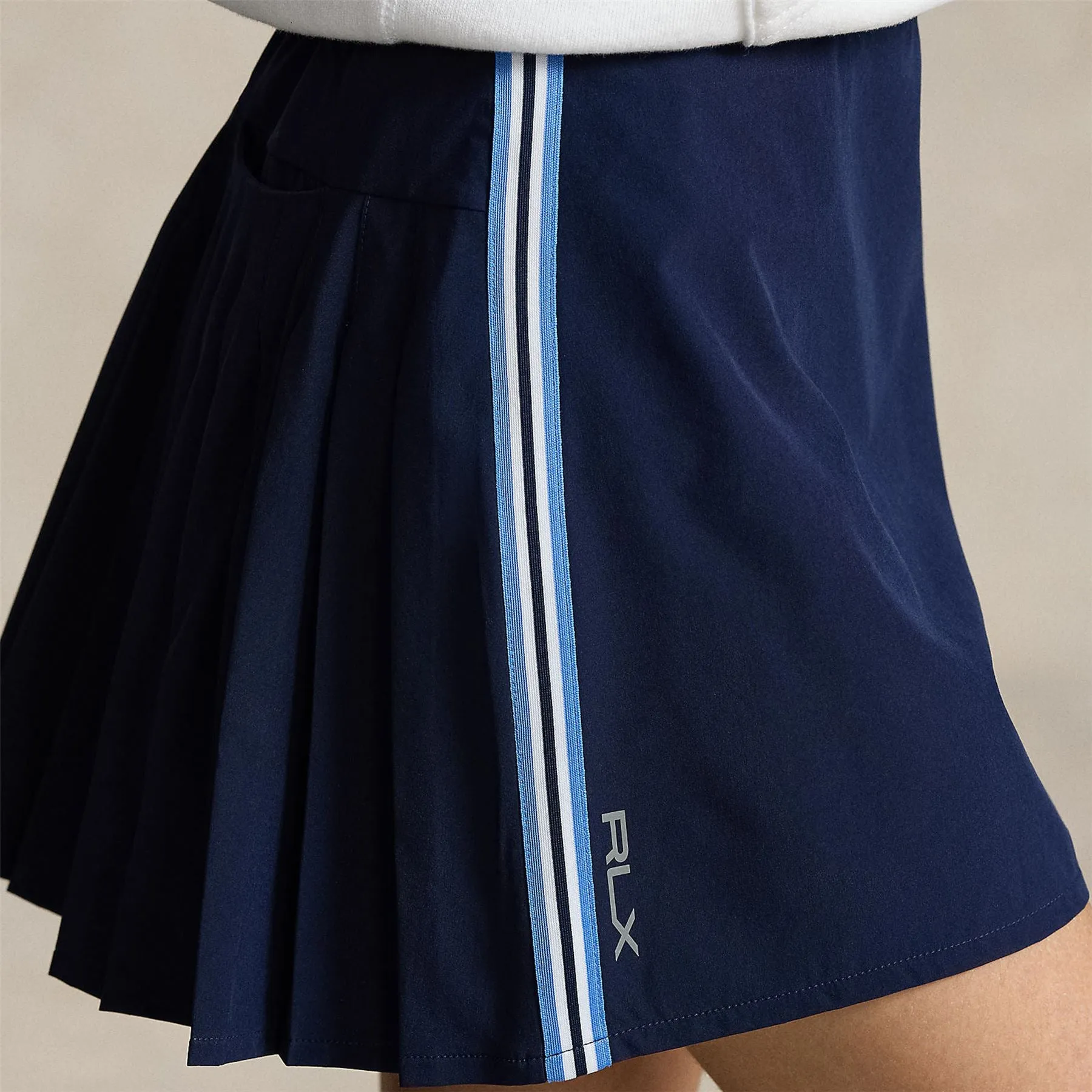 15"Pleat Back Skort-Refined Navy Multi