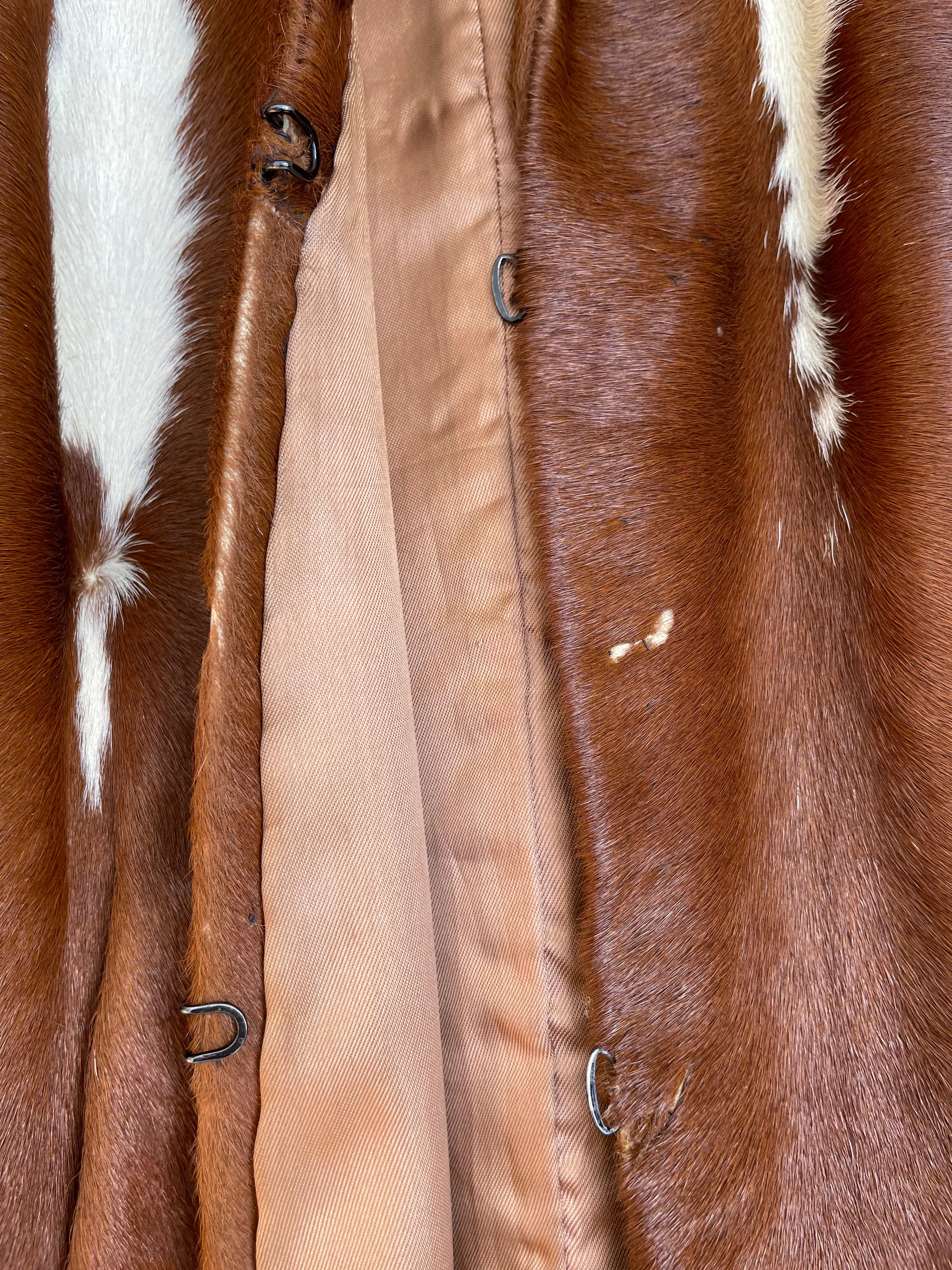 1940s Pagoda Shoulder Cowhide Hair On Hide Jacket