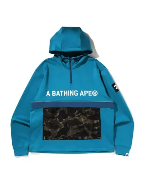 1st Camo Pocket Relaxed Fit Double Knit Half Zip Hoodie