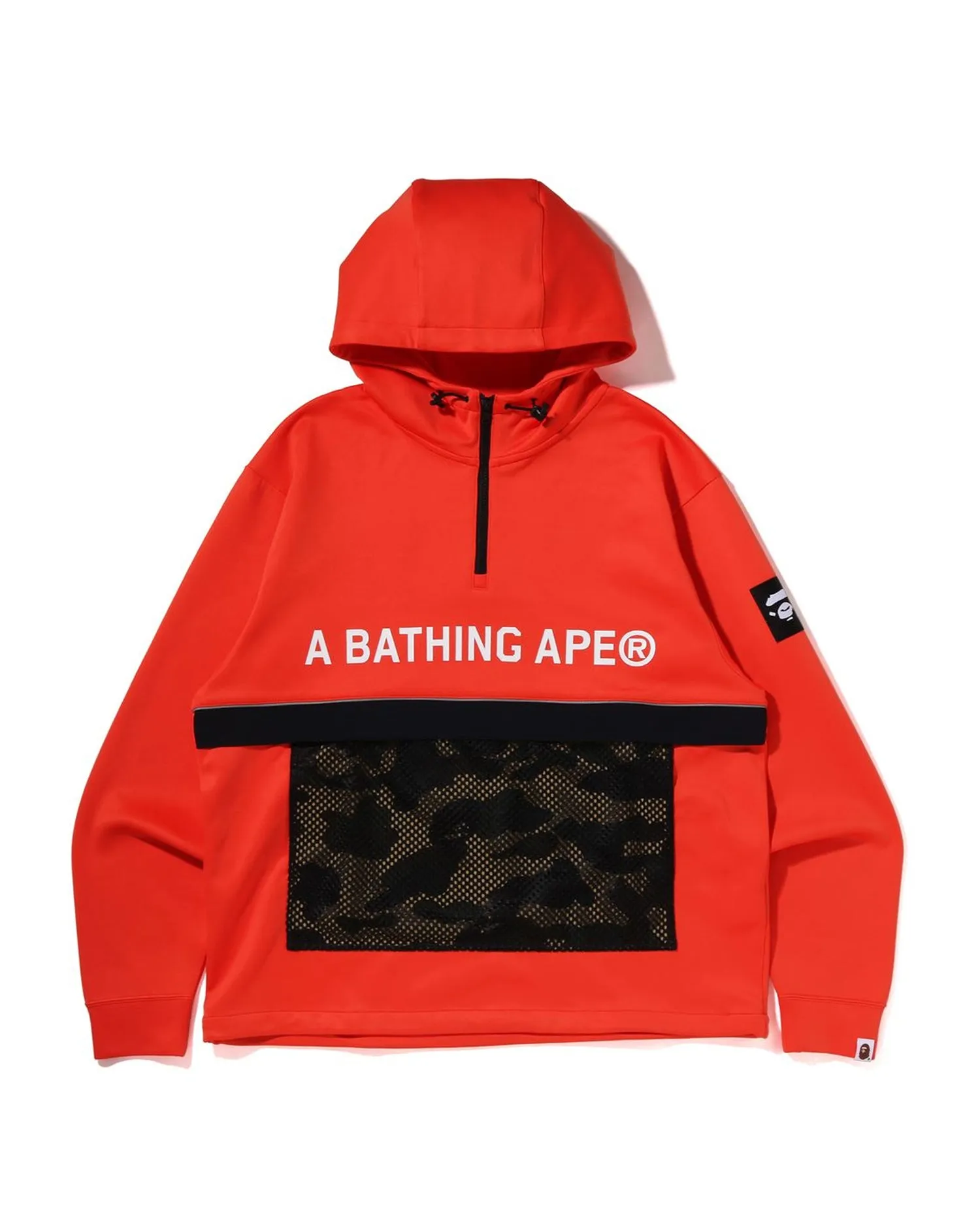 1st Camo Pocket Relaxed Fit Double Knit Half Zip Hoodie