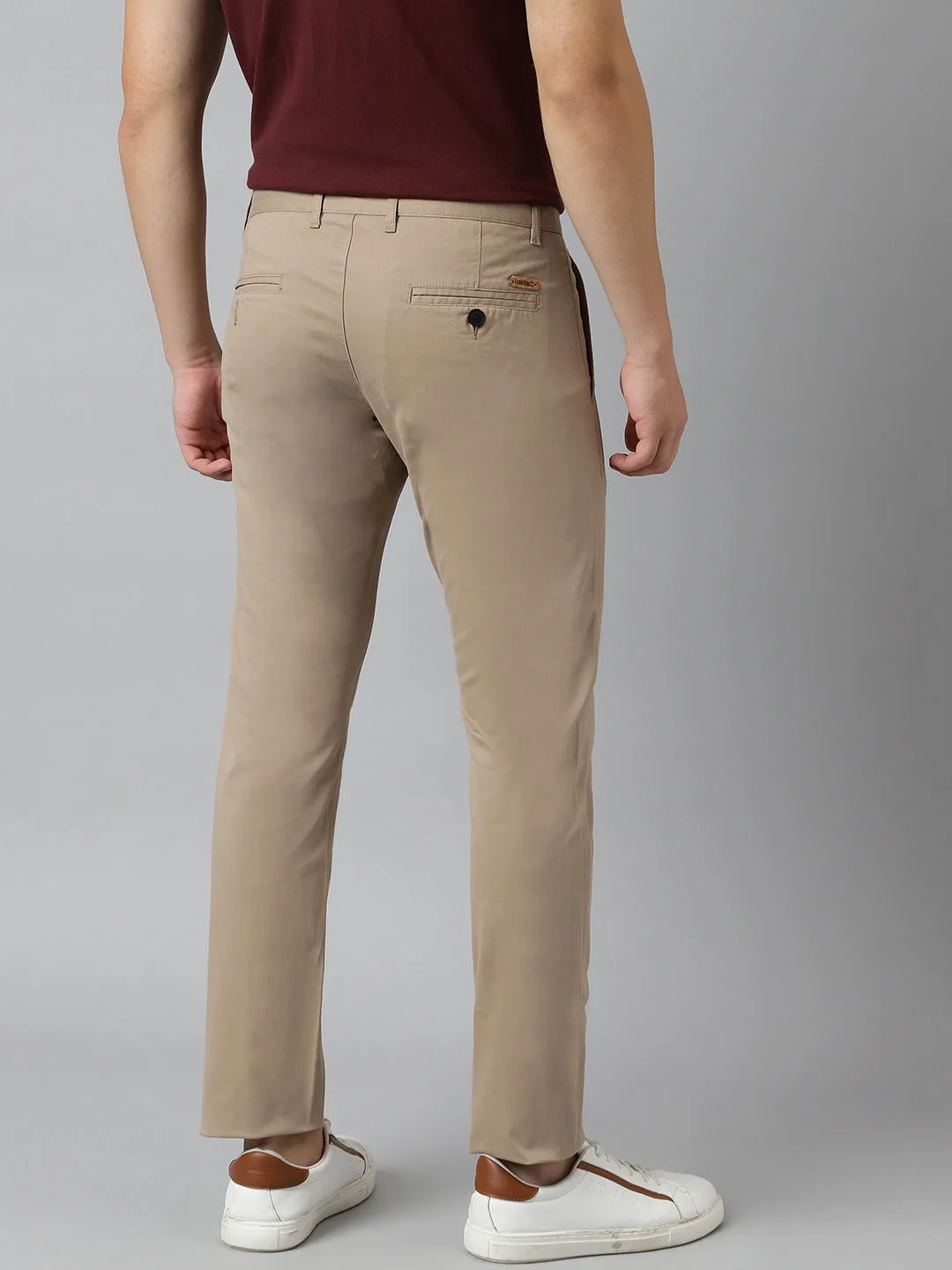 2 Way Stretch Chinos in Khaki- Slim Fit