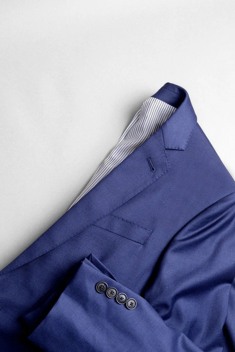 2020 Version BKT50 Tailored Jacket in Super 120s Twill - Bright Navy