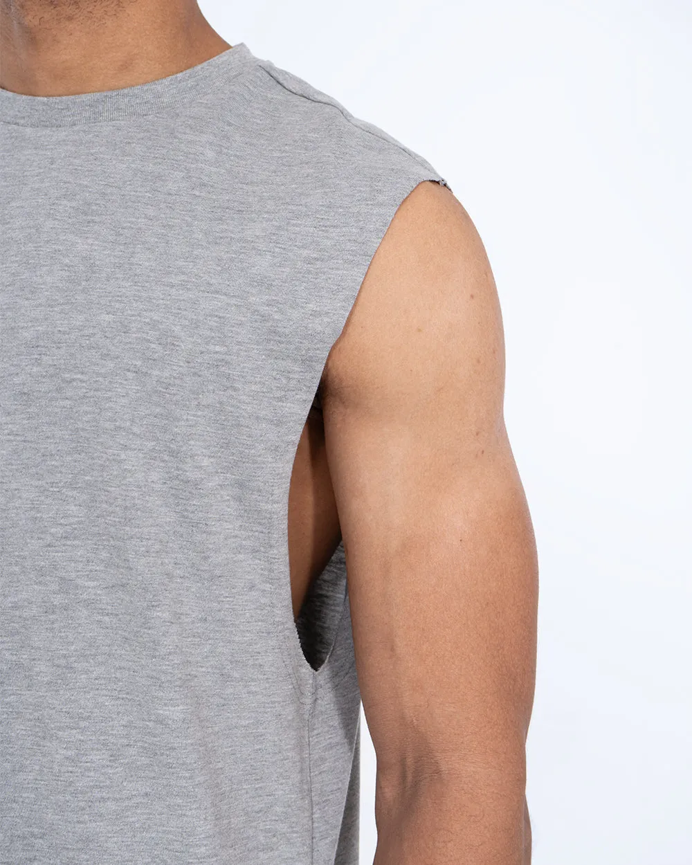 2t Reign Tall Drop Armhole Tank Top (grey marl)