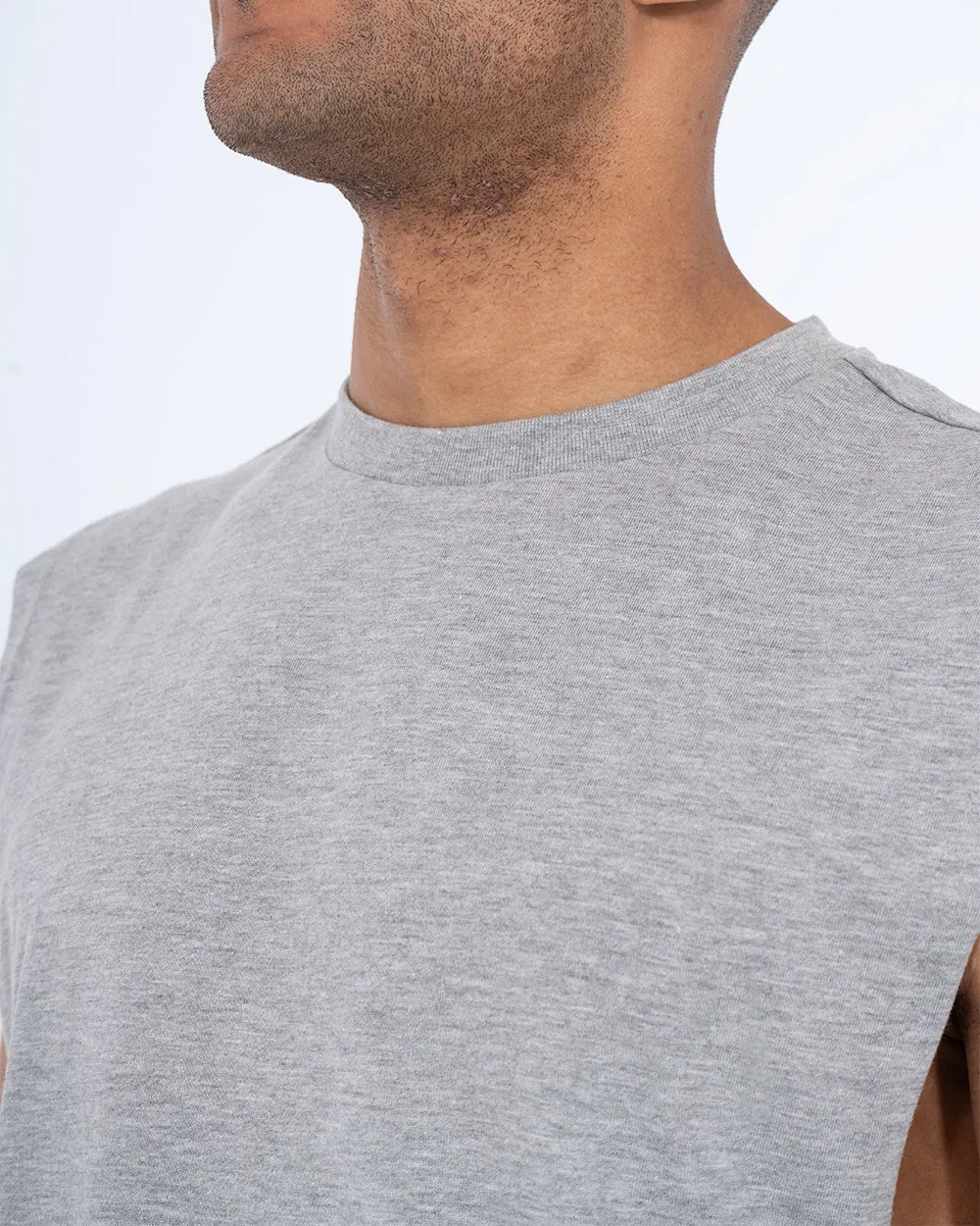2t Reign Tall Drop Armhole Tank Top (grey marl)