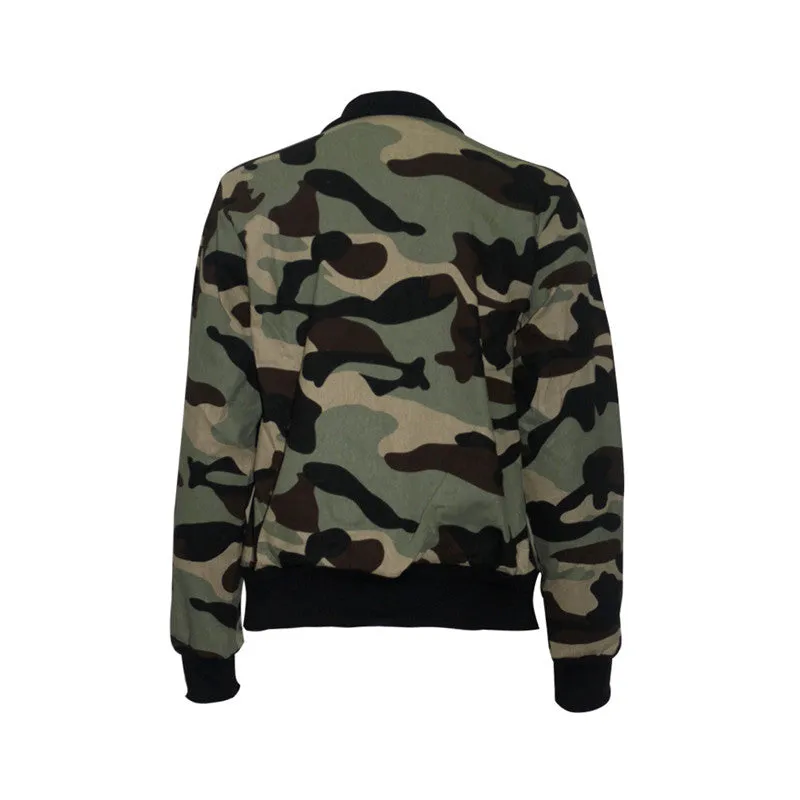 30 Pieces) Long Sleeve Camouflage Print Zipper Coats