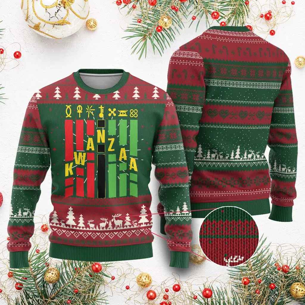 7 Principles Of Kwanzaa Ugly Christmas Sweater African American Christmas TS09