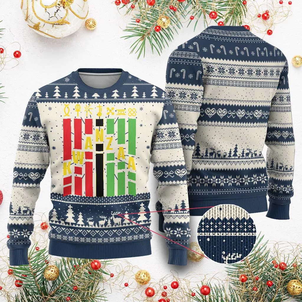 7 Principles Of Kwanzaa Ugly Christmas Sweater African American Christmas TS09