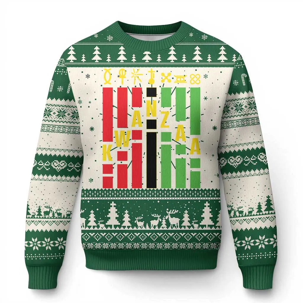 7 Principles Of Kwanzaa Ugly Christmas Sweater African American Christmas TS09