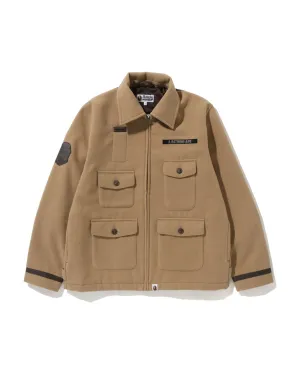 A Bathing Ape Melton Relaxed Fit Zip Jacket