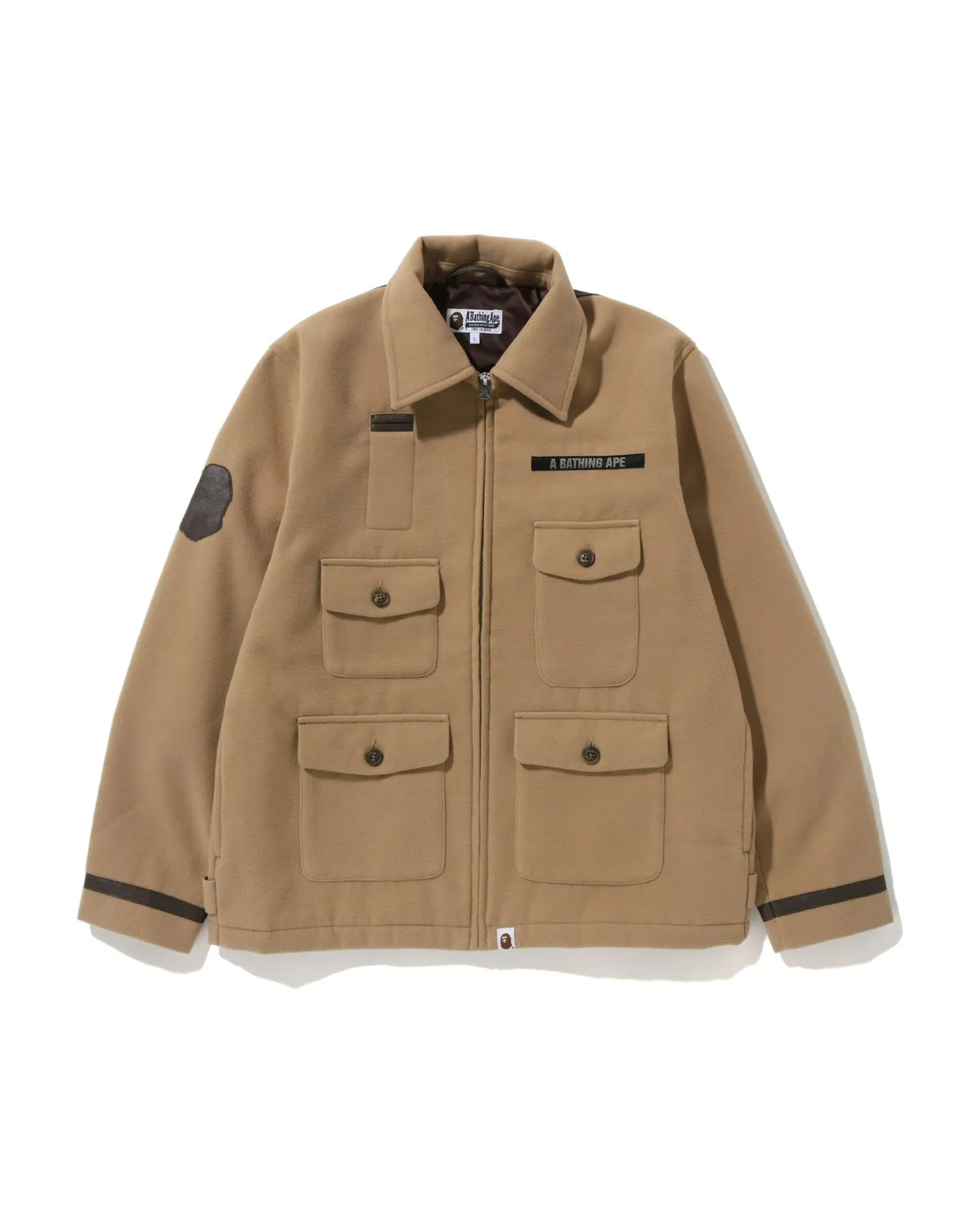 A Bathing Ape Melton Relaxed Fit Zip Jacket