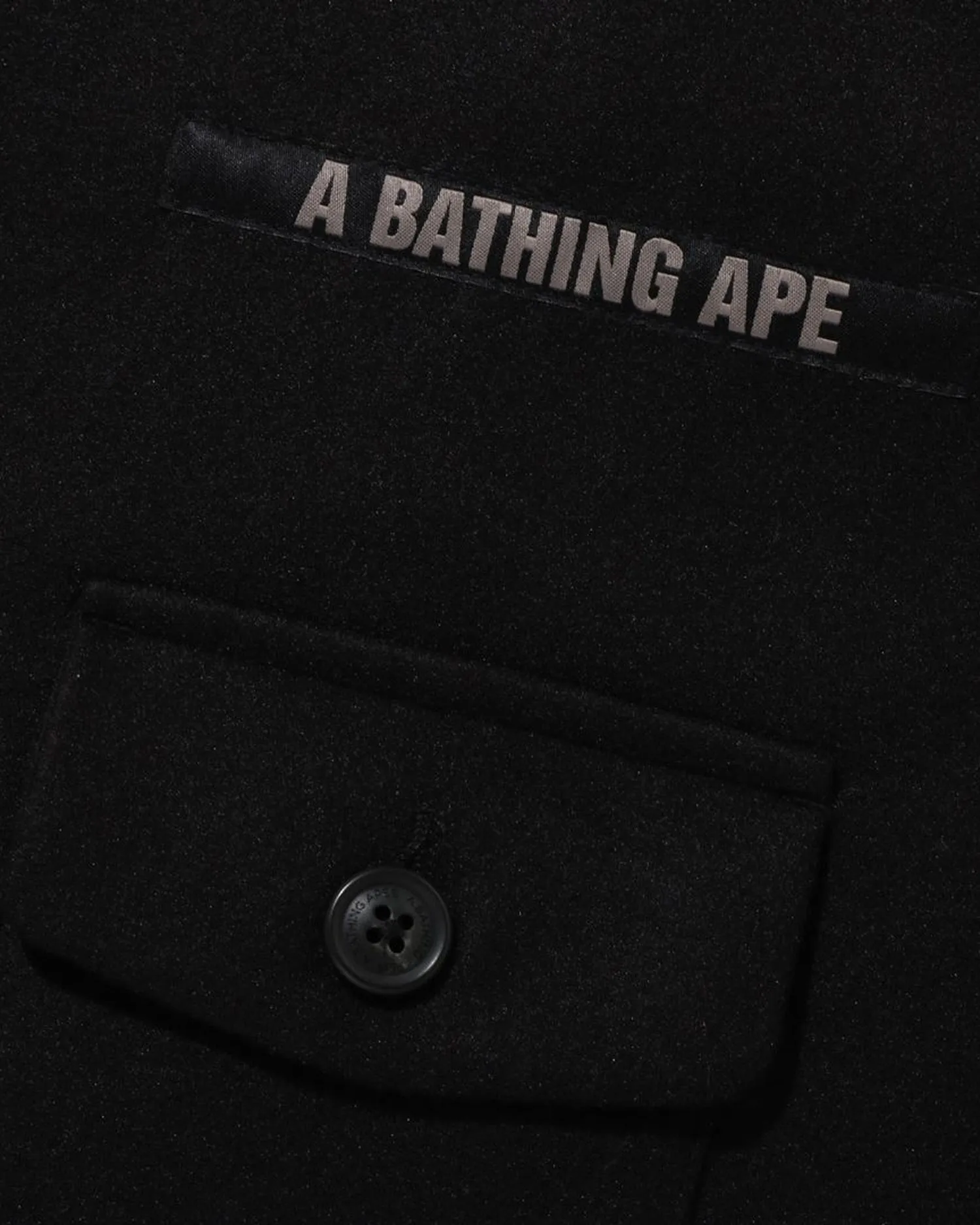 A Bathing Ape Melton Relaxed Fit Zip Jacket