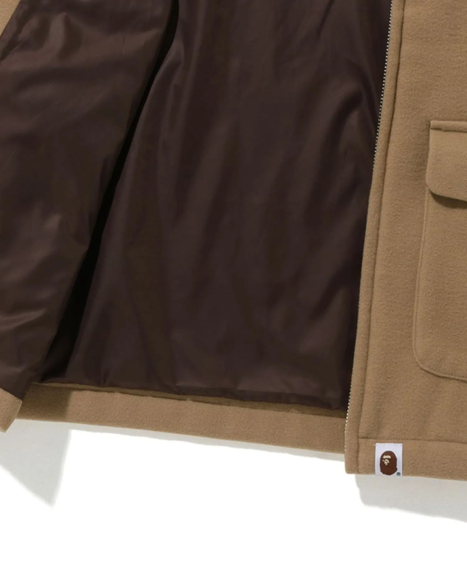 A Bathing Ape Melton Relaxed Fit Zip Jacket