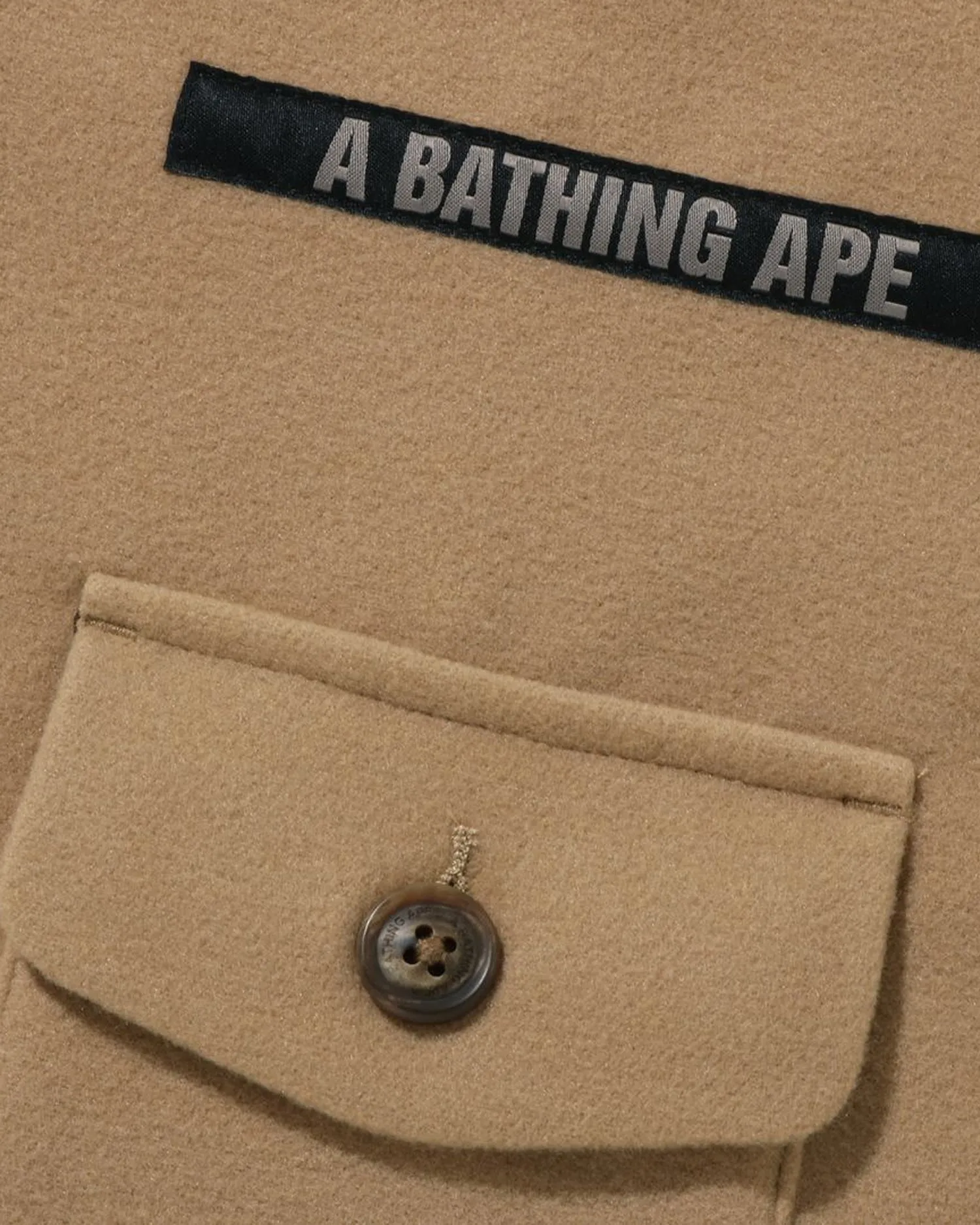 A Bathing Ape Melton Relaxed Fit Zip Jacket