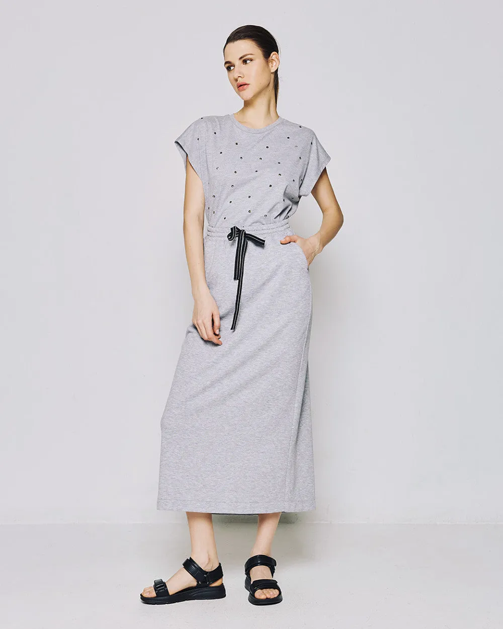 Access Fashion Long Grey Sweat Skirt