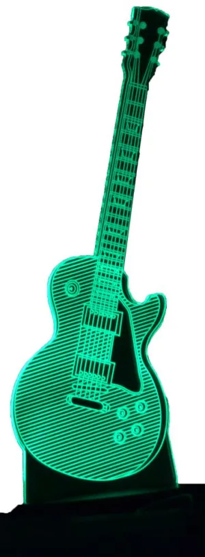 Acrylic Color Changing 3D Lamps - Electric Guitar C
