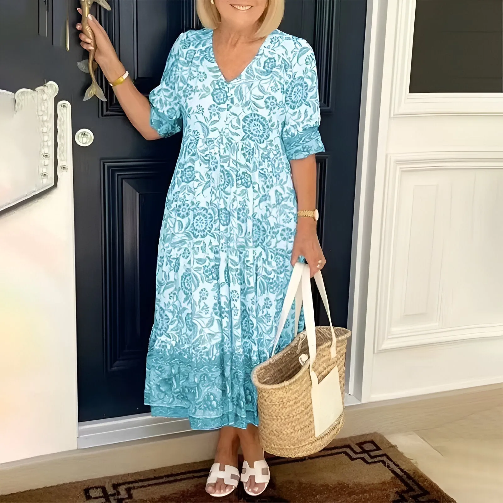 ALEXIS - V-neck Bohemian Dress