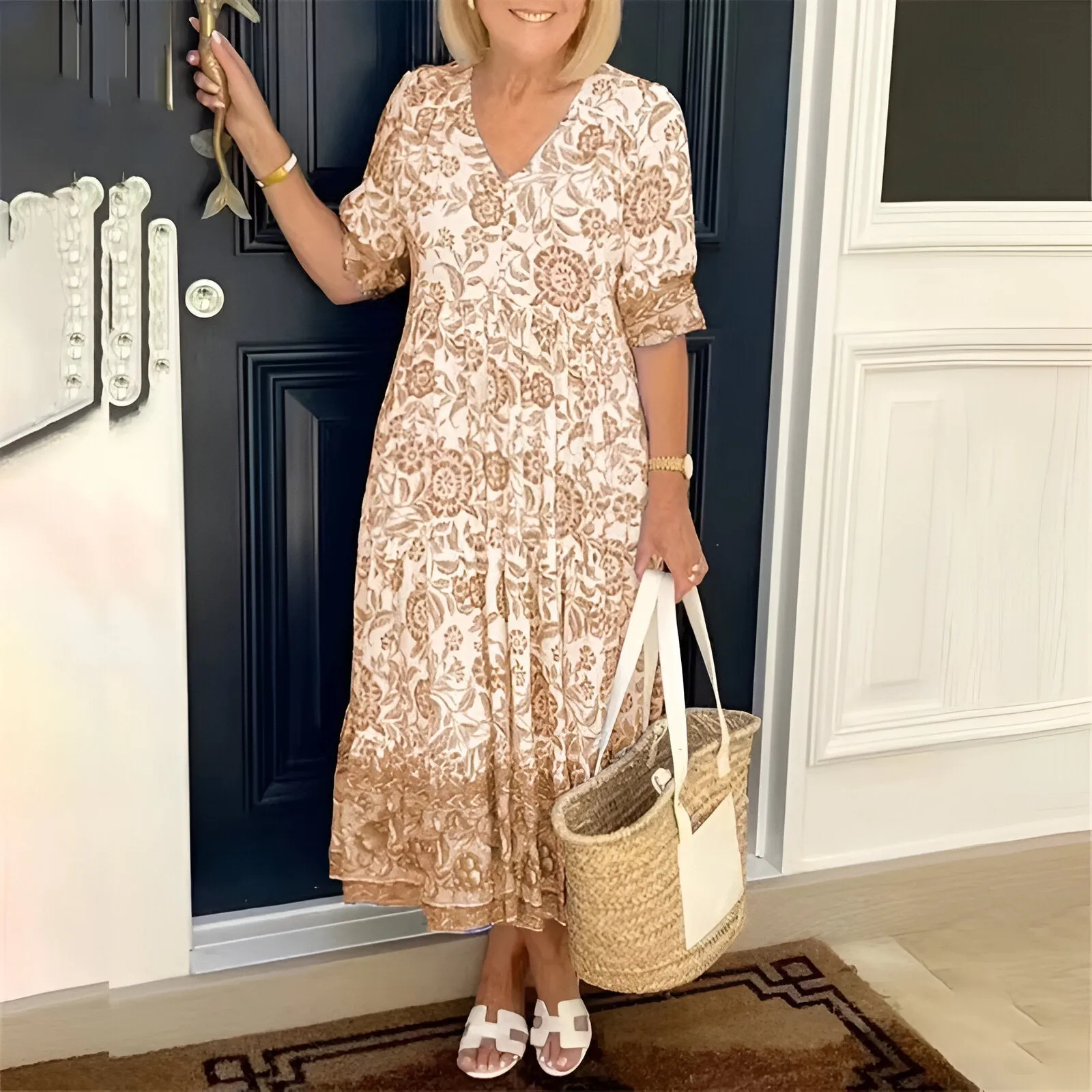 ALEXIS - V-neck Bohemian Dress