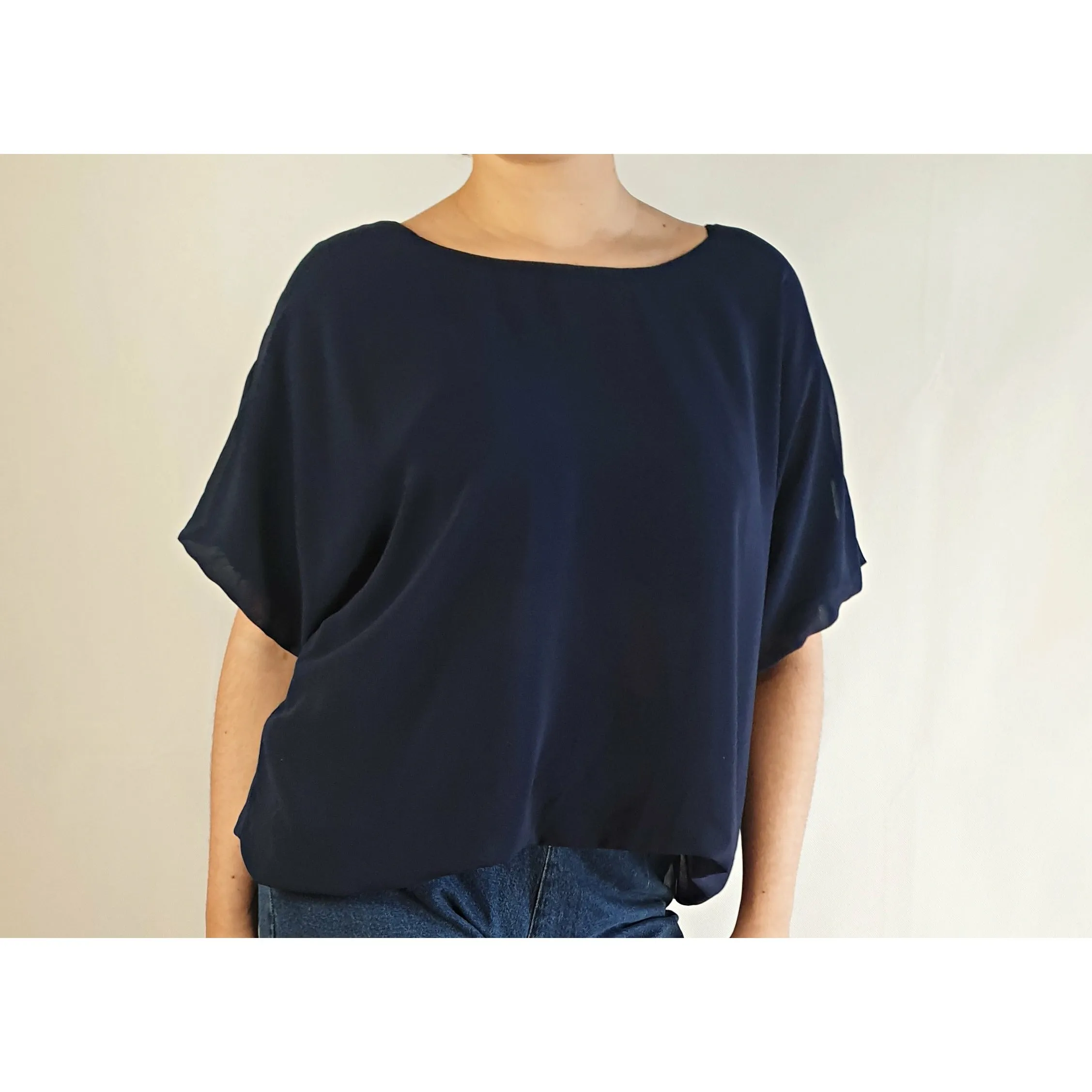 Alive in the Eve second hand navy blue oversized top size 12