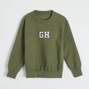 Alphabet Khaki Sweater