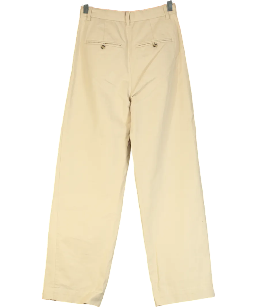 & Other Stories Beige Straight Tailored Trousers W32