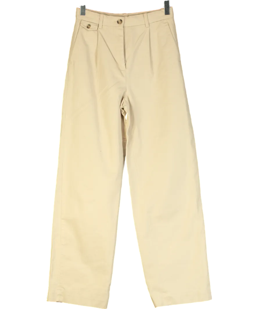 & Other Stories Beige Straight Tailored Trousers W32