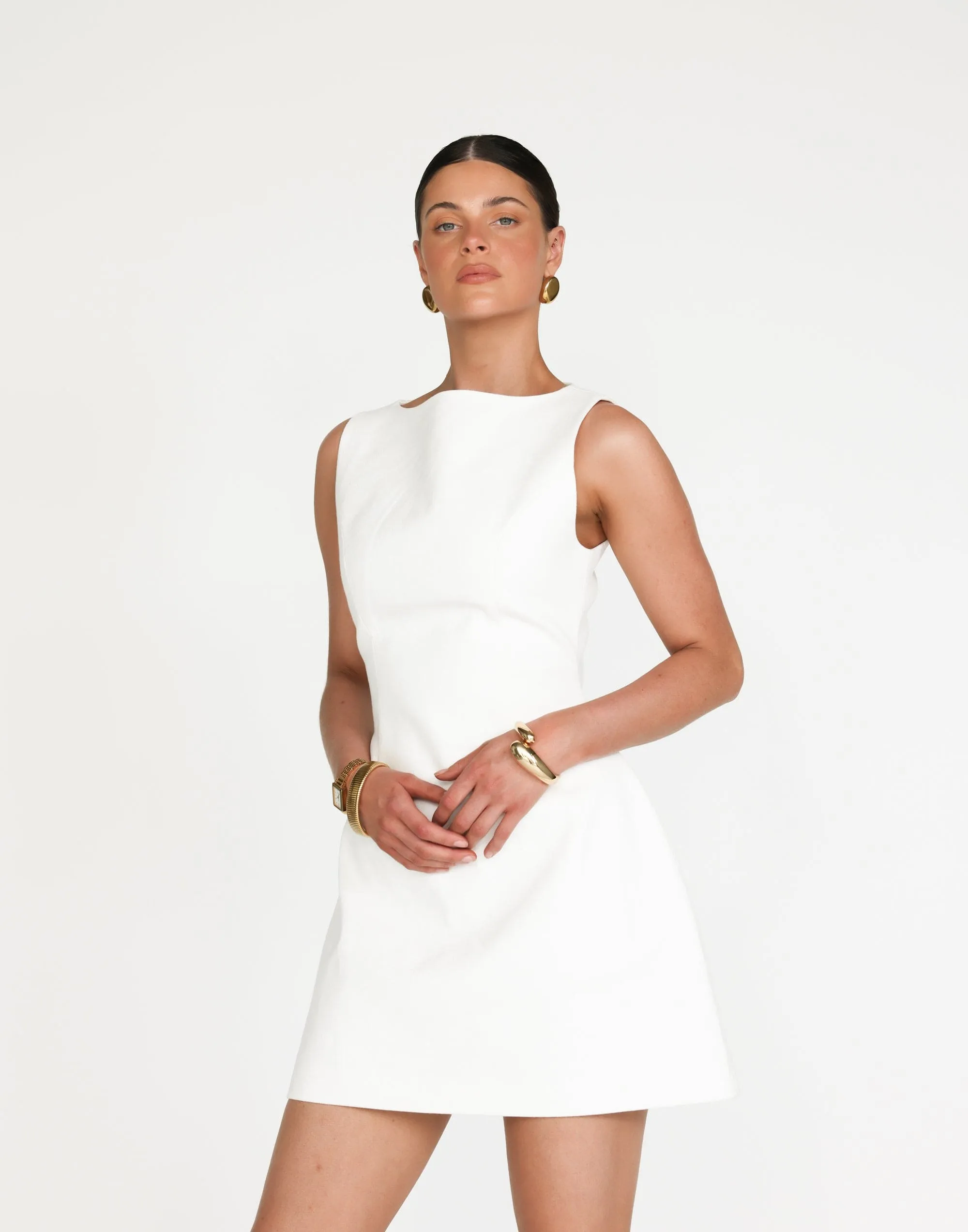 Anders Mini Dress (White)