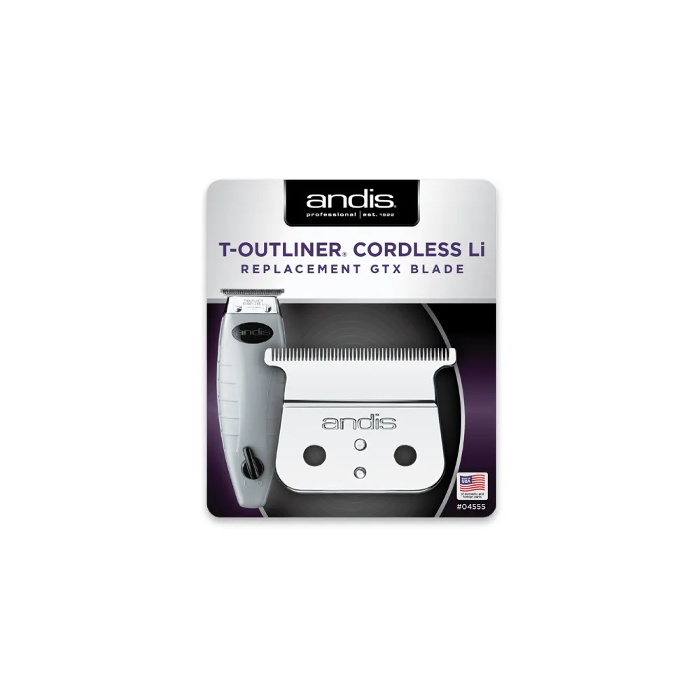 ANDIS - Cordless T-Outliner Li Replacement Deep Tooth GTX Blade - Carbon Steel
