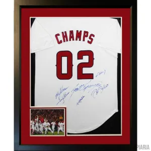 Angels 2002 World Series Champion Jersey: autographed by Troy Glaus, Tim Salmon, Garret Anderson, Adam Kennedy, Scott Spiezio & Mickey Hatcher