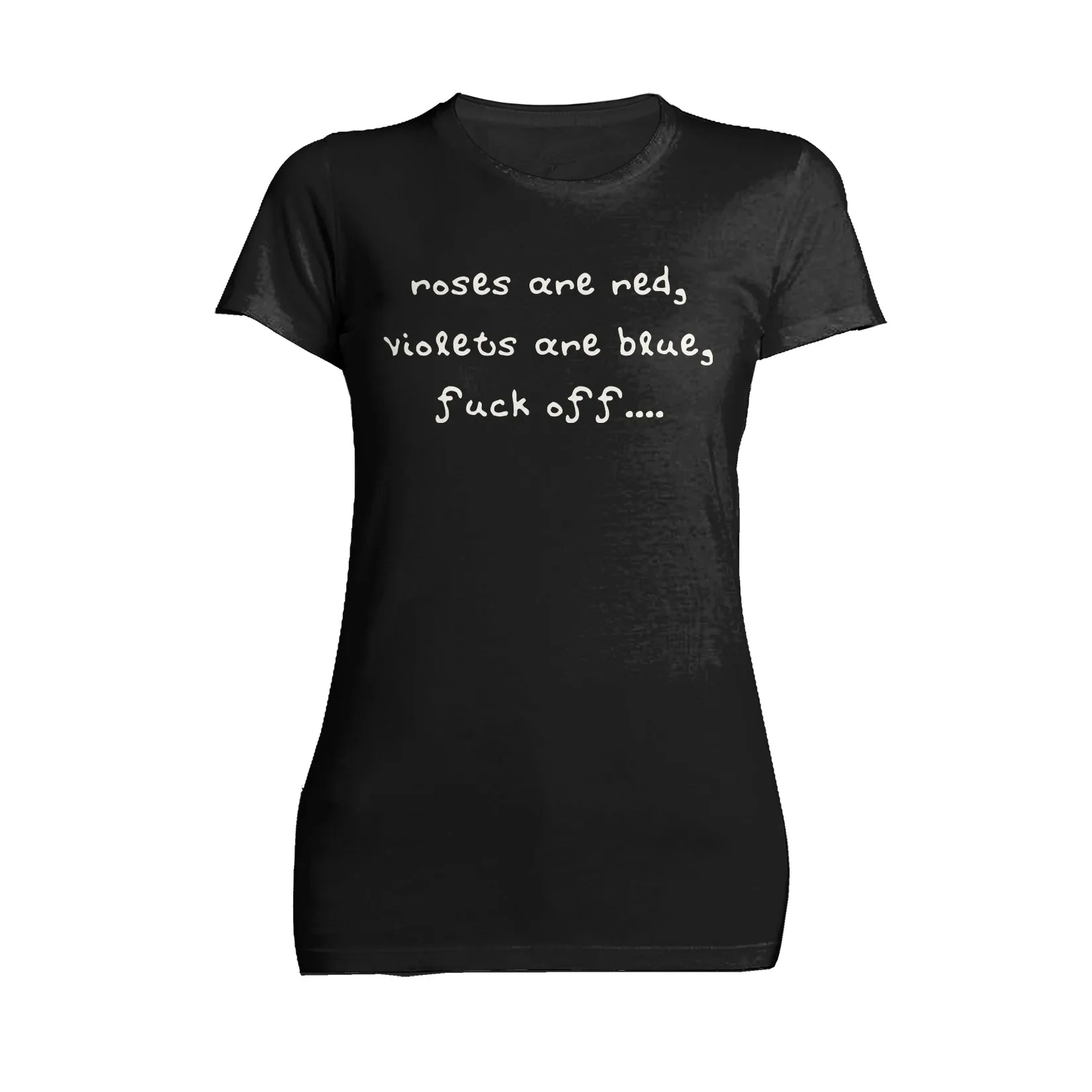 Anti Valentine Poem Roses Red Violets Blue Women's T-shirt