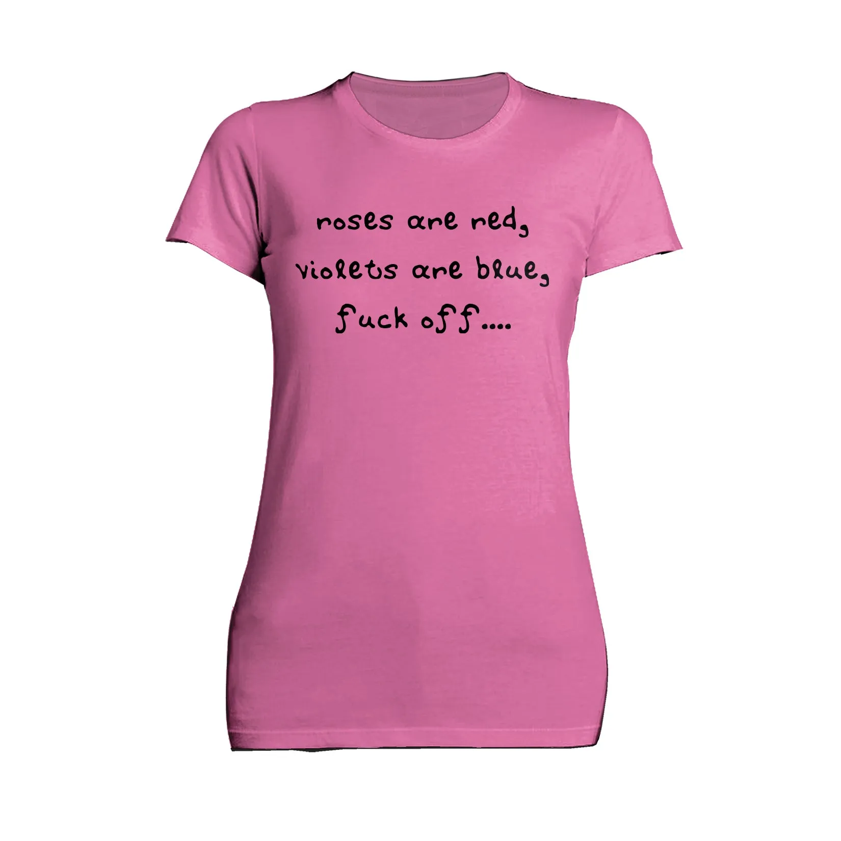 Anti Valentine Poem Roses Red Violets Blue Women's T-shirt