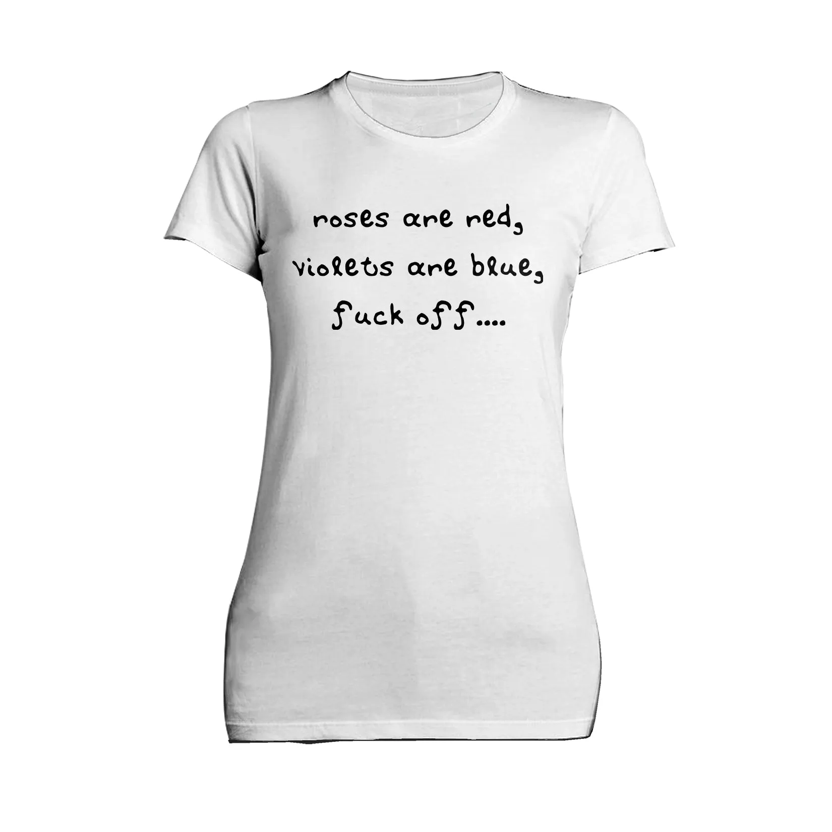 Anti Valentine Poem Roses Red Violets Blue Women's T-shirt
