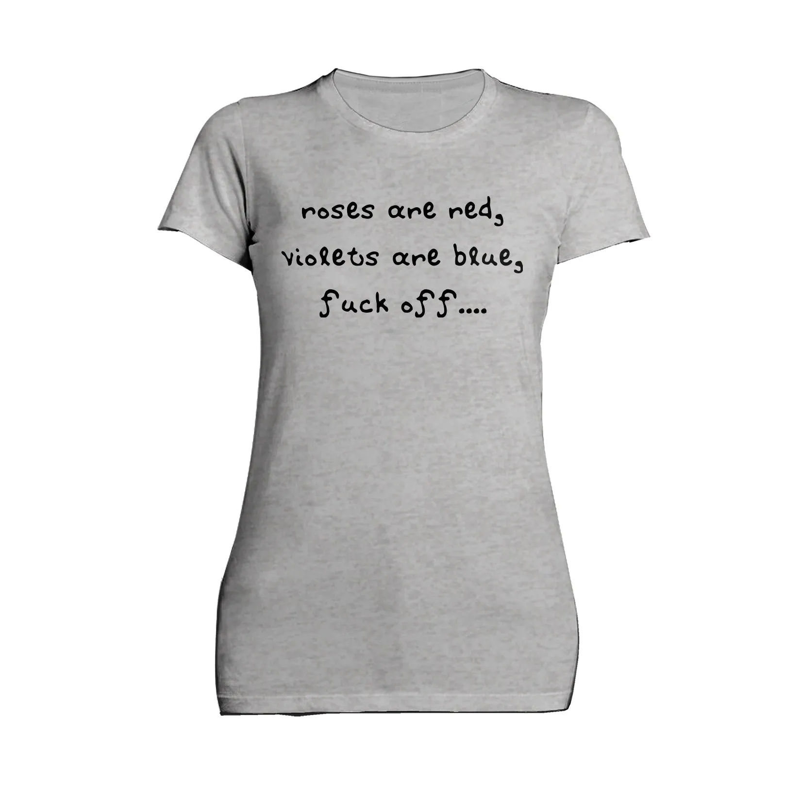 Anti Valentine Poem Roses Red Violets Blue Women's T-shirt