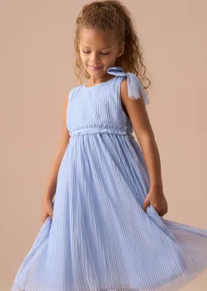 Antonia Blue Tulle Bow Dress