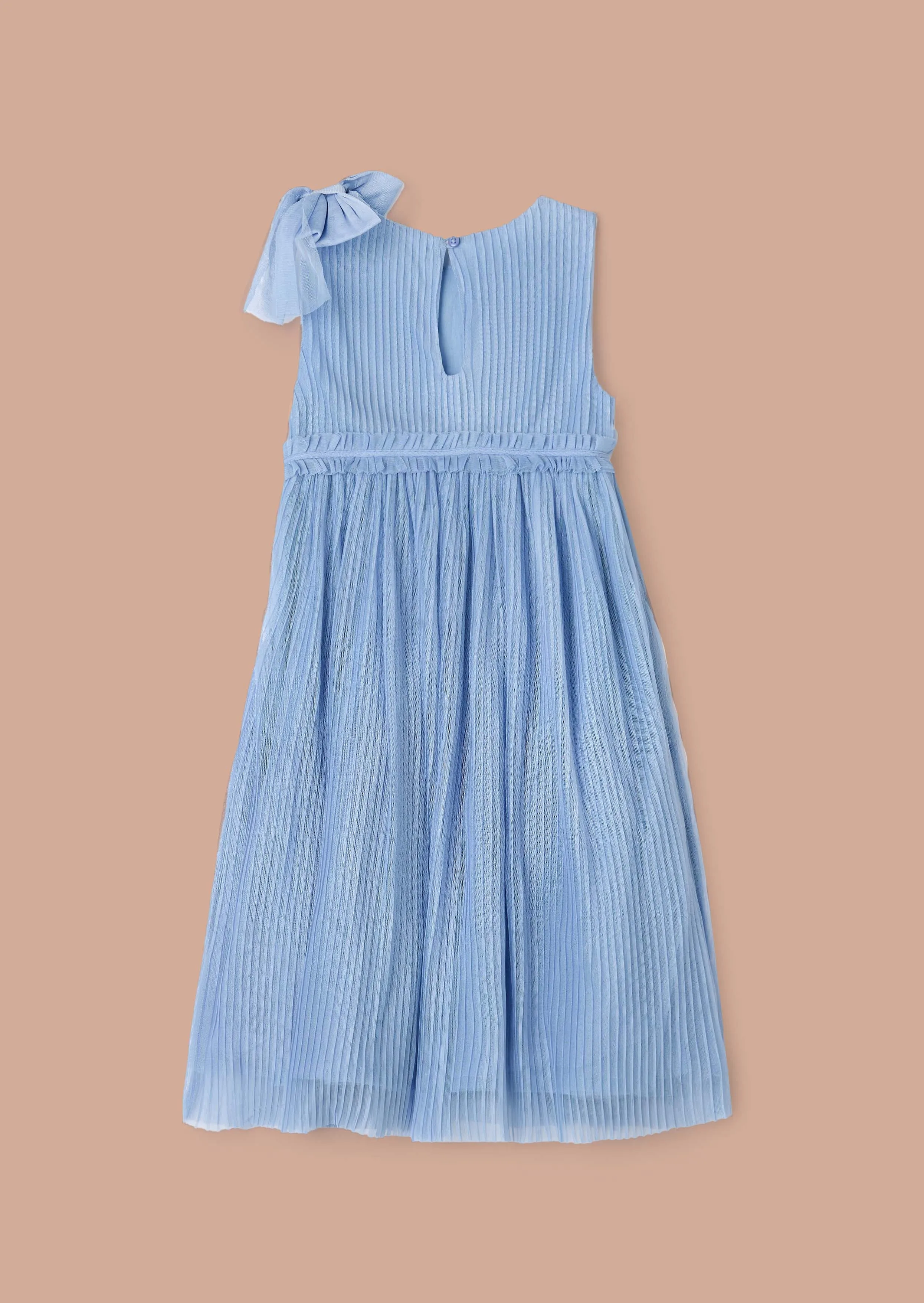 Antonia Blue Tulle Bow Dress