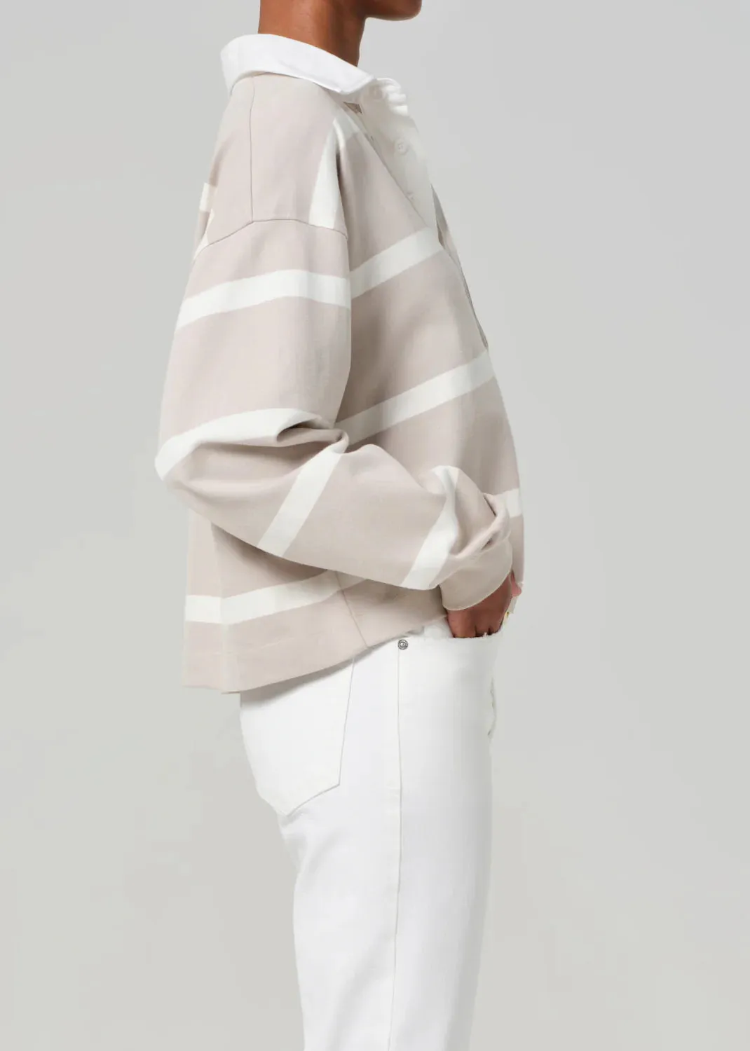 Aris Rugby Shirt in Sandatlas Stripe