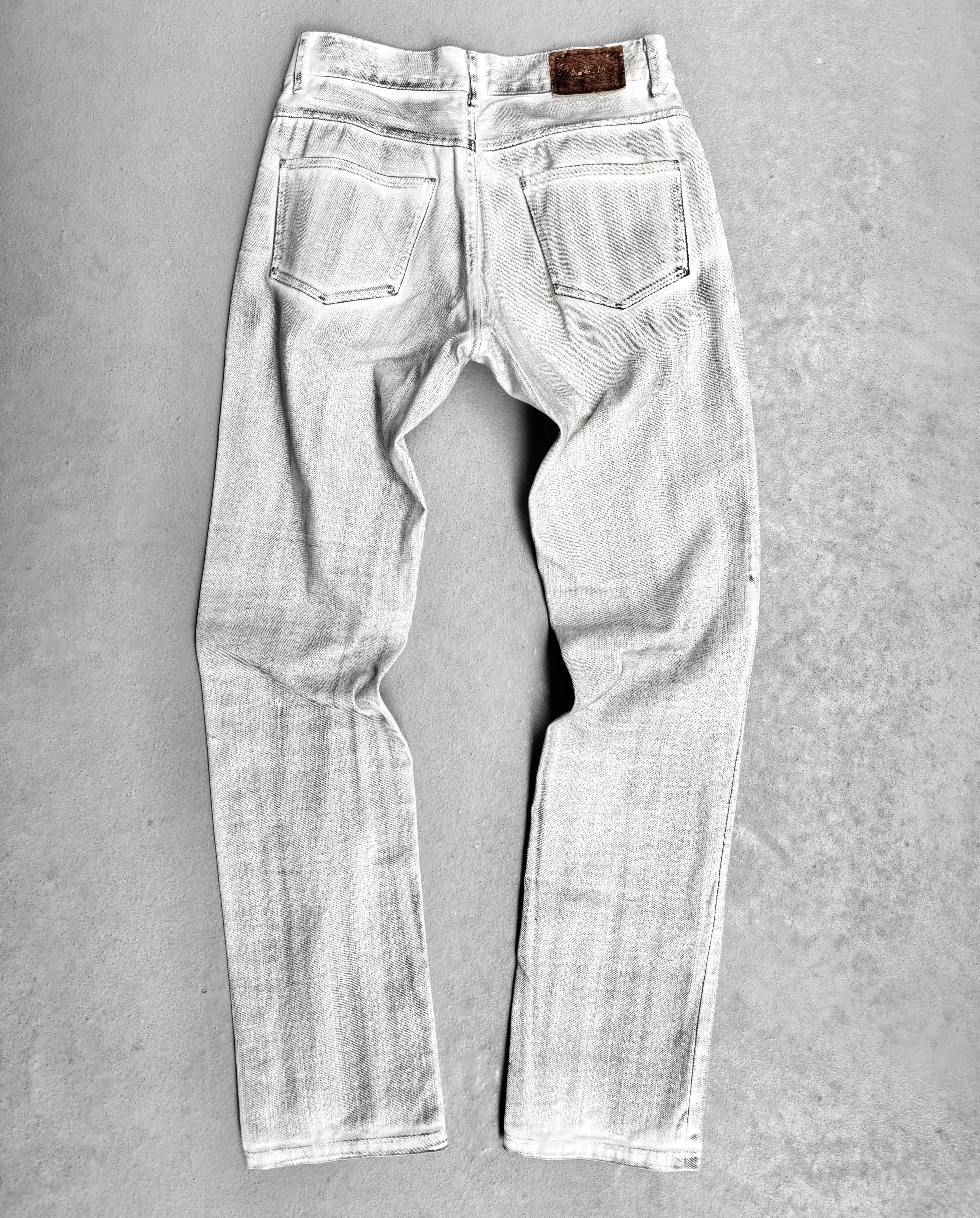 Atelier Sab Men Vintage 90s Rustic White Bootcut Denim