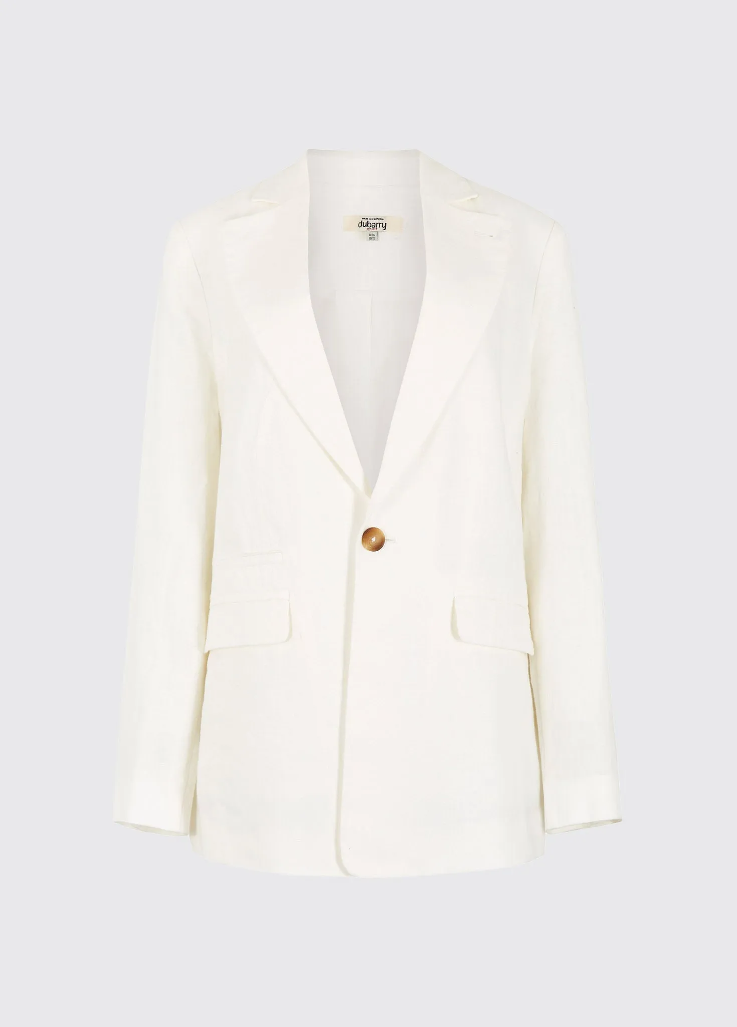 Avonlea Ladies' tailored linen jacket - White