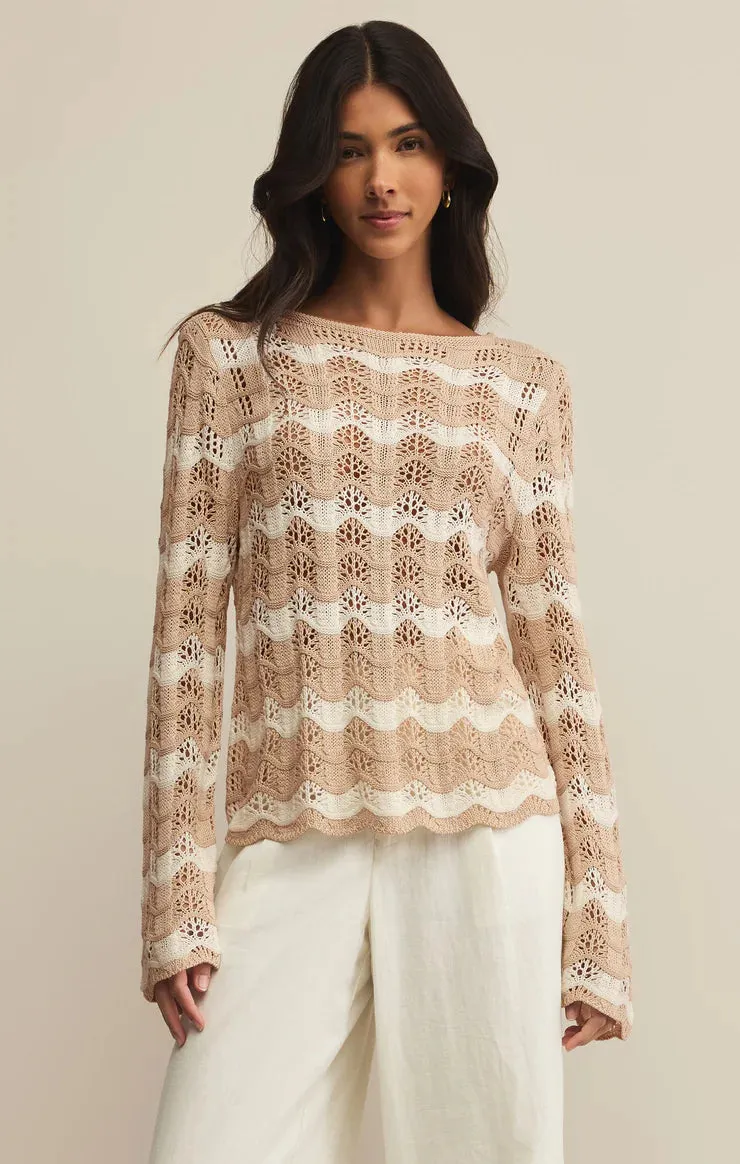 Azura Stripe Crochet Top