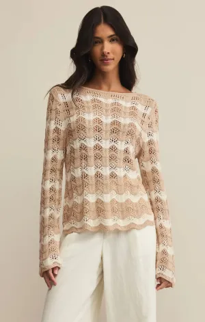 Azura Stripe Crochet Top