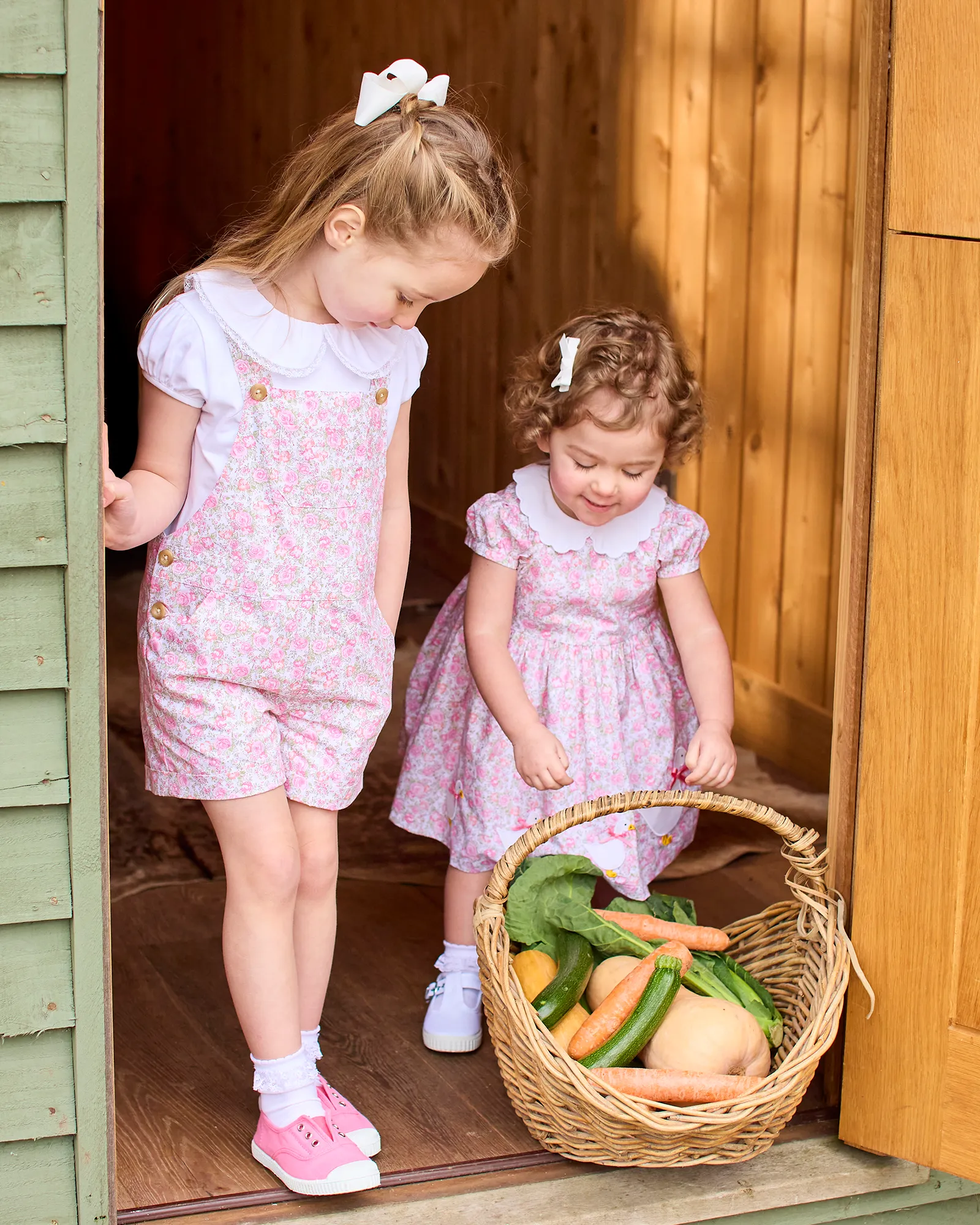 Baby Duck Dress in Pink Floral