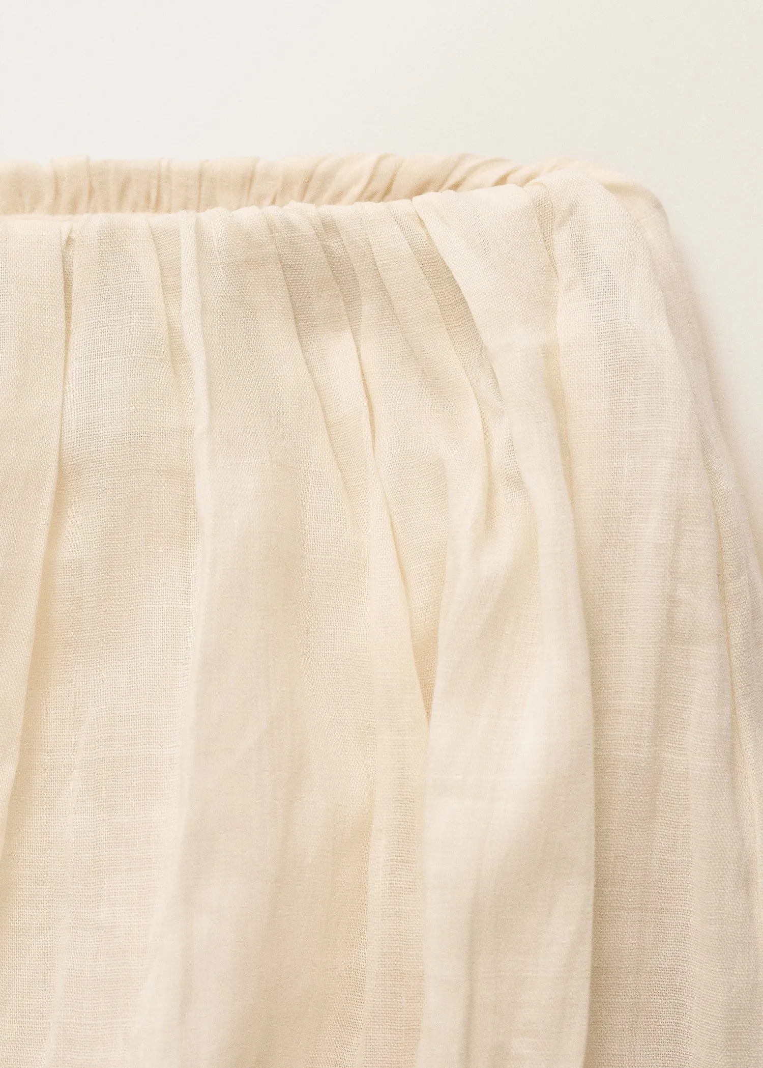 Balloon effect ramie skirt
