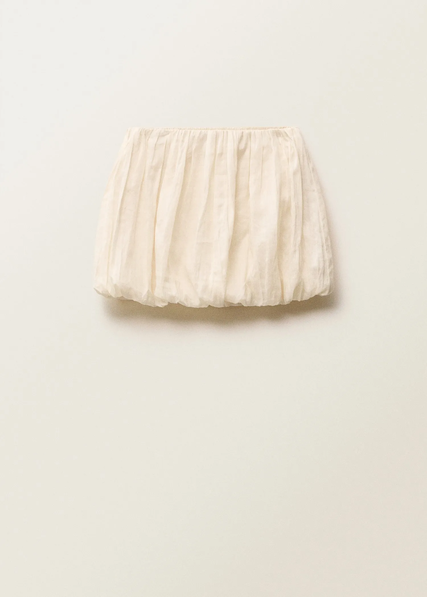 Balloon effect ramie skirt