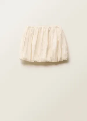 Balloon effect ramie skirt