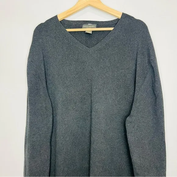 Banana Republic Cotton Blend Oversized Stretch V-Neck 2XL