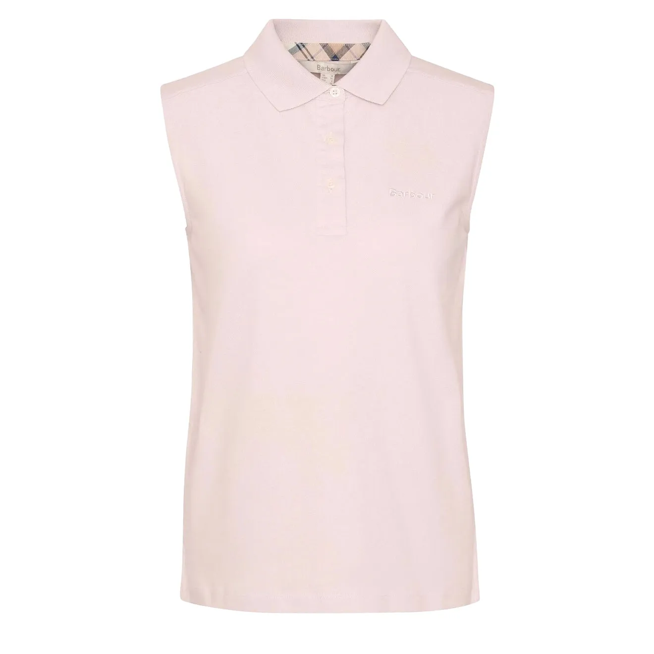 Barbour Womens Bowford Sleeveless Polo Top Primrose Pink