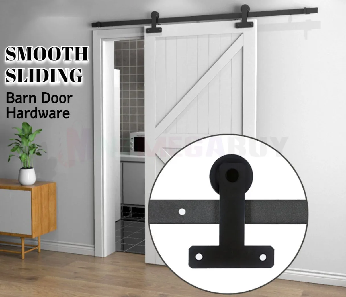 BARN DOOR HARDWARE - 2M T-sharp
