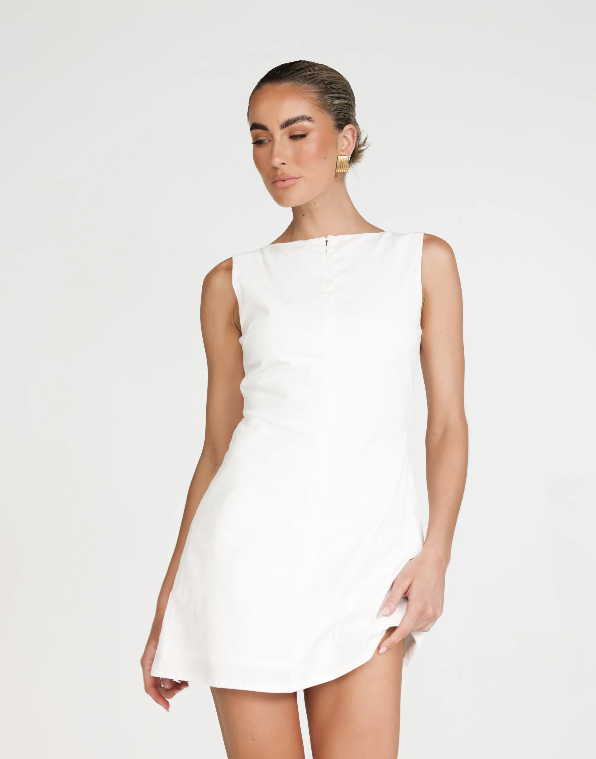 Basira Mini Dress (White)